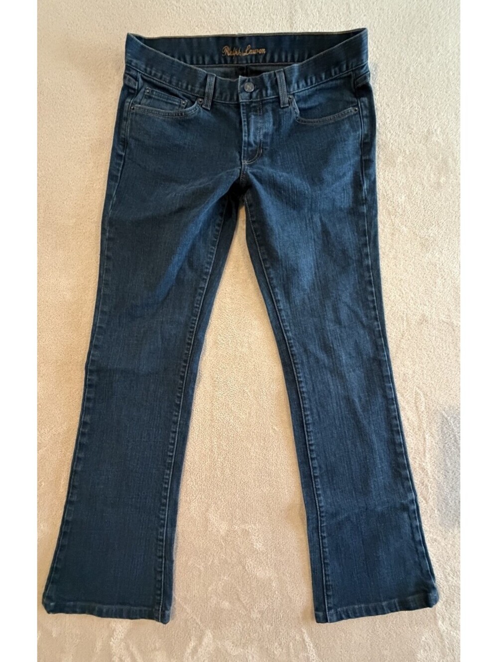 Ralph Lauren Women’s Dark Wash Bootcut Flare Jeans Stretch Denim 31